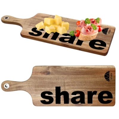 Afbeelding van Cheqo® Share Snijplank Tapasplank Serveerplank Kaasplank Borrelplank Tapas Serveren Hout 47x17x1.5cm