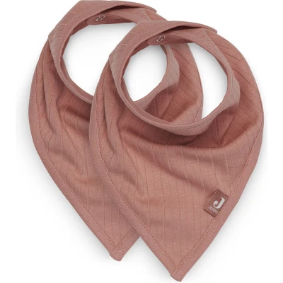 Afbeelding van Slab Jollein Bandana Basic Stripe Rosewood (2 delig)