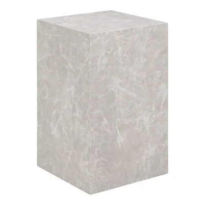 Afbeelding van Prague Side Table Table, marble look, beige, 30x30x50 cm