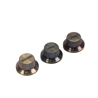 Afbeelding van Alnicov Bronzen Gitaar contral knoppen,Top Hat Bell Knoppen Push On Bass Voor 5.8Mm Potten