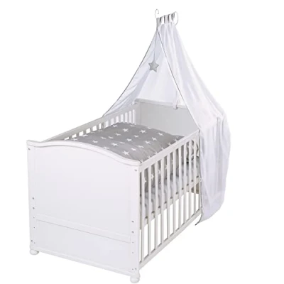Afbeelding van roba Combi Kinderbedset wit Little Stars