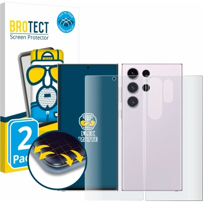 Afbeelding van BROTECT Full Cover Antireflecterende Screen Protector voor Samsung Galaxy S23 Ultra (Voor+Achter) (2 Stuks) Schermbeschermer, Mat