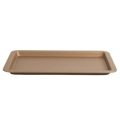 Afbeelding van Russell Hobbs Opulence 37 cm Carbon Steel Baking Tray, Non Stick Surface, Easy Clean, Stylish Design, Gold, Ideal For Meats, Vegetables, Tarts &amp; Sweet Treats