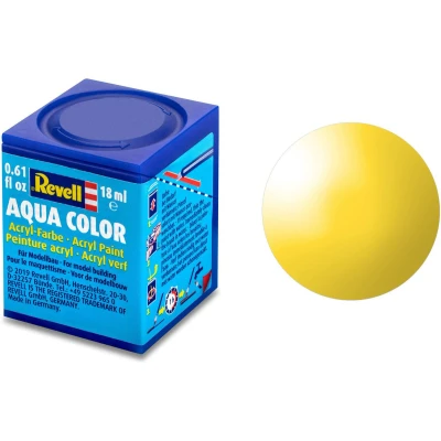 Afbeelding van Geel Glanzend Ral 1018 Aqua Color 18 Ml Revell Modelbouwverf Op Waterbasis