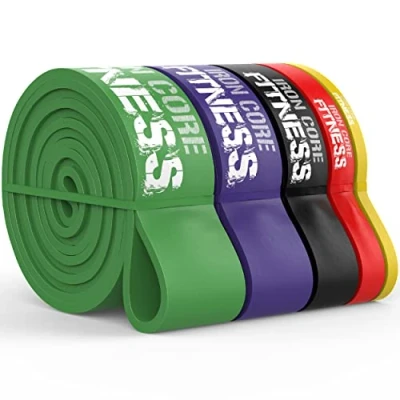 Afbeelding van pull up Assist Band Sets voor kin en support training. Een lange duurzame resistentie banden bundel perfect Crossfit Bodybuilding Toning Yoga (set van 5 Groen Paars Zwart Rood Geel)