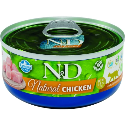Afbeelding van N&amp;D Natural natvoeding voor de kat Kip 70 gr. per 24 stuks