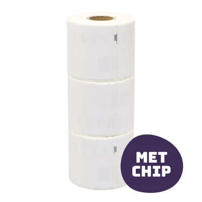 Afbeelding van Geschikt 3x Dymo 99014 / S0722430 compatible Labelwriter 550 labels, 101 mm x 54 Alleeninkt