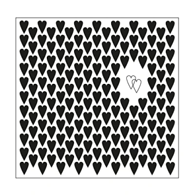 Afbeelding van Vaessen Creative Embossing Folder, lange harten, voor het toevoegen van textuur en dimensie aan papierwerkprojecten, 15 x cm
