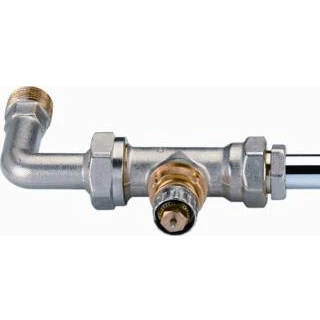 Afbeelding van Danfoss thermostatische afsluiter+bocht/knelset RA N 1/2&quot; recht