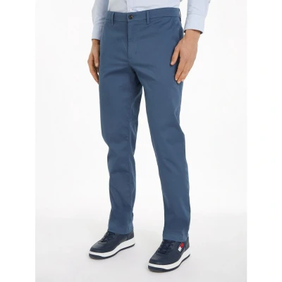 Afbeelding van Tommy Hilfiger Heren Chino Denton Bedrukte Structuur MW0MW35637, Chino, Blauw, 3430, Blauw (Egeïsche Zee), 30W / 34L