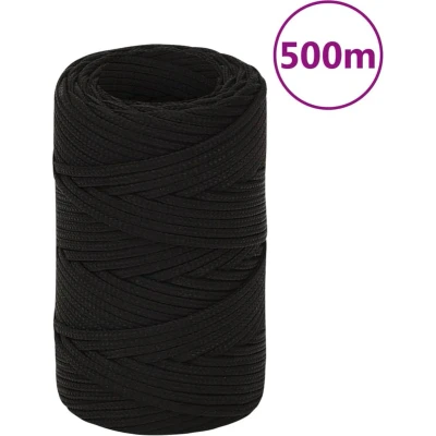 Afbeelding van vidaXL Werktouw 2 mm 500 m polyester zwart
