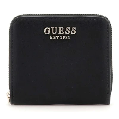 Afbeelding van GUESS Portemonnee Talent SLG Small Zip Around Wallet Black Zwart
