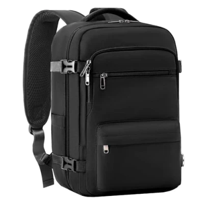 Afbeelding van COOLIFE Ryanair Cabin Bag 40x20x25 Onderstoel Kleine cabine Tas bagage Handbagage laptop rugzak Reistas Weekendtas Carry on voor Mannen en Vrouwen (Zwart, 40x25x20)