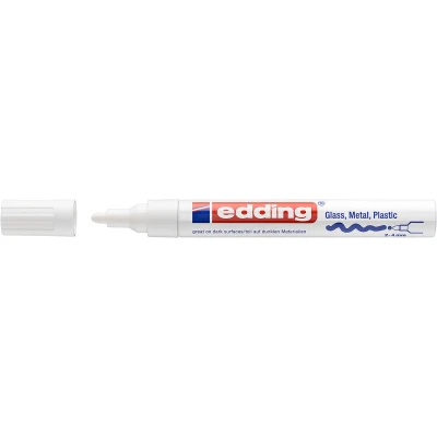Afbeelding van Edding 750 watervaste stift wit, 2 4 mm, Geschikt voor Rundvee Koeien Varkens