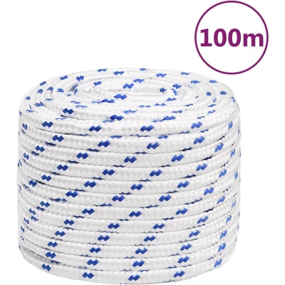 Afbeelding van vidaXL Boot touw 16 mm 100 m polypropyleen wit