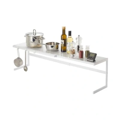 Afbeelding van Yamazaki Opbergrek Tower Keukenorganiser Uitschuifbaar Wit 22,5x54x25cm
