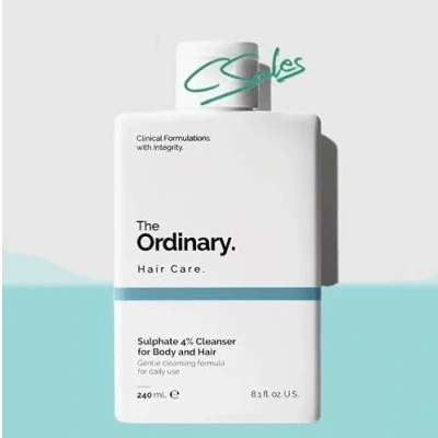 Afbeelding van The Ordinary Original, Sulfate 4% Cleanser voor lichaam en haar, 240 ml, milde shampoo gel (2 in 1), Bella