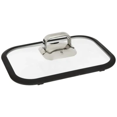 Afbeelding van WMF Vitalis Glazen deksel met siliconen rand, 35 x 21,5 cm, reservedeksel voor Compat 3,5 l, accessoires, afdichting, vaatwasmachinebestendig