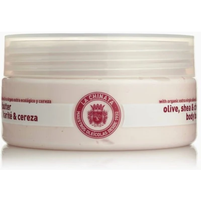 Afbeelding van LaChinata bio Body Butter Olijf, Shea en Kers, lichaam creme 250ml