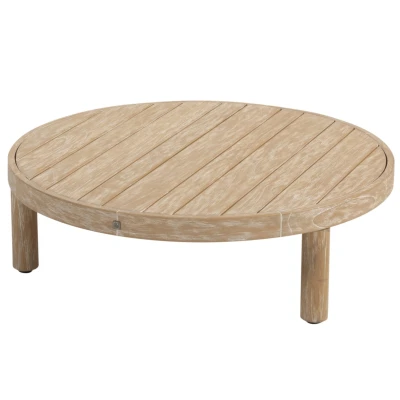 Afbeelding van 4 Seasons Outdoor Sem salontafel rond 80 cm (H 25) Brushed Teak