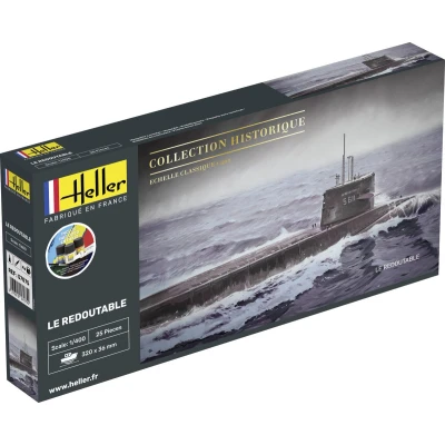 Afbeelding van Heller 1/400 Starter Kit U boot S/m Le Redoutablehel57075 modelbouwsets, hobbybouwspeelgoed voor kinderen, modelverf en accessoires