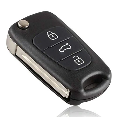 Afbeelding van SALPIE Sleutelbehuizing Behuizing voor afstandsbediening van de auto, 3 toetsen, compatibel met Hyundai I20 I30 IX20 IX35 Elantra (tot bouwjaar 2015)