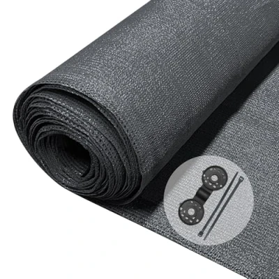 Afbeelding van VOUNOT Tuinscherm, 1,8 x 20 m, 150 g/m² HDPE, schaduwnet, 85% schaduwsnelheid, UV bestendig, scheurvast windscherm met gaten en kabelbinders, antraciet