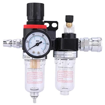 Afbeelding van Persluchtregelaar 1/4 inch, oliewaterafscheider, drukregelaar, perslucht, waterafscheider AFC2000 AL2000 voor compressor, olieafscheider