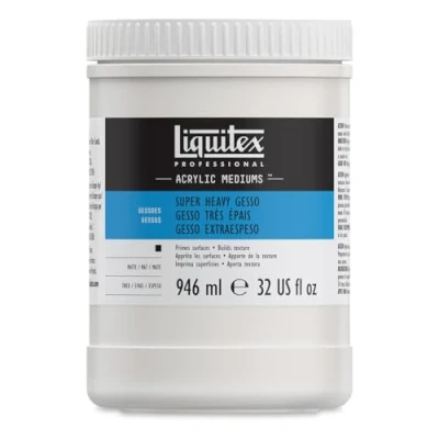 Afbeelding van Liquitex 7832 Professional extra zware gesso, titanium witte impasto gesso die sculpturale vormen kan vasthouden. 946ml Pot