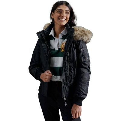 Afbeelding van Superdry Nylon Flight Bomber Jas Zwart XS Vrouw