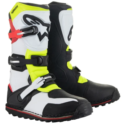 Afbeelding van Alpinestars 2022 Tech T Trail Laarzen Wit / Rood Fluor Geel Zwart maat 5 = 38