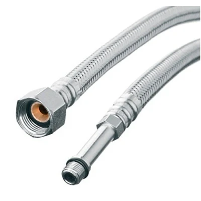 Afbeelding van Flexi flexibele keuken wastafel eengat mengkraan aansluiting slang 3/8&quot;x M10x1 (1/4&quot;) 50cm lengte