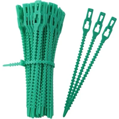 Afbeelding van UCLEVER 100 stuks plantenbinders 13 cm groen universele binders bloemenbinders struiken binden boombevestiging multifunctionele draaibinders planten stabiliseren