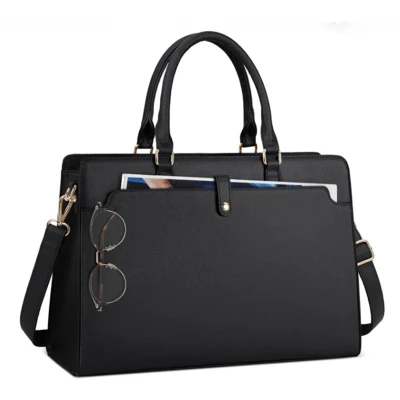 Afbeelding van Avoir Dames Aktetas Laptoptas Tas handtas Schoudertas 16 inch Zakelijke Zwart