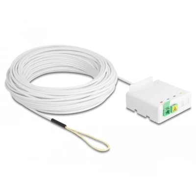 Afbeelding van Delock LWL Anschlussdose 2 x SC/APC Simplex mit Verlegekabel Set 40 m