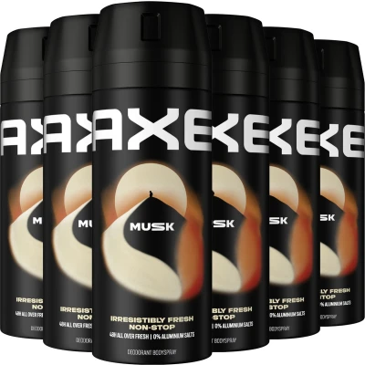 Afbeelding van 6x Axe Deodorant Bodyspray Musk 150 ml