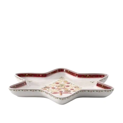 Afbeelding van Villeroy &amp; Boch Winter Bakery Delight Kerst partyschaal 37 cm Gebroken wit