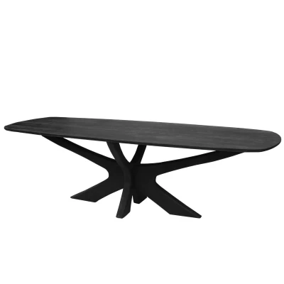Afbeelding van Livingfurn Montreaux eettafel 250cm zwart Hout