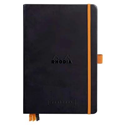 Afbeelding van Rhodia 118772C GoalBook (DIN A5, 14,8 x 21 cm, 120 vellen, gestippeld, 90 g, elegant en praktisch), 1 stuk, zwart