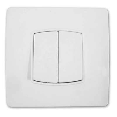 Afbeelding van Double va et vient borne auto vis + grepen diwone blanc