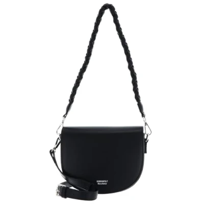 Afbeelding van SEIDENFELT MANUFAKTUR Schoudertas Melbu Saddle Bag Black Zwart