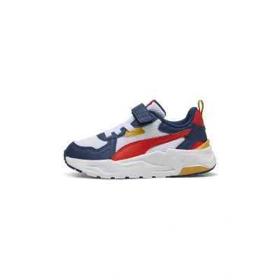 Afbeelding van Puma Unisex Kids Trinity Lite Ac+ Ps Sneaker, Wit Fierce Rood Perzisch Blauw, 31.5 EU