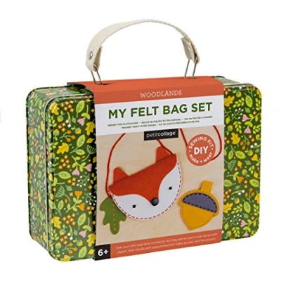 Afbeelding van Petit Collage Knutselset Voor Vilten Tas Woodlands 18 delig