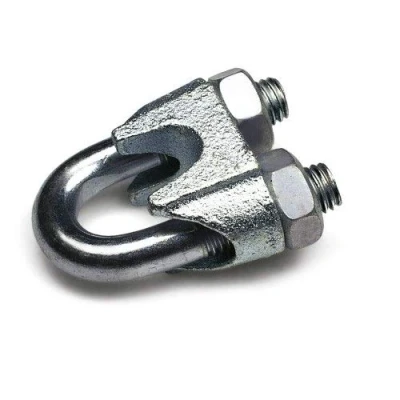 Afbeelding van Constrabo® 10x Staaldraadklem DIN 741 Maat 5 mm U beugels verzinkt staal Kabelklem boogvorm voor staalkabel, bedrading, staaldraad Draadkabelklem, vormige klem, Beugelklem, wire rope clip