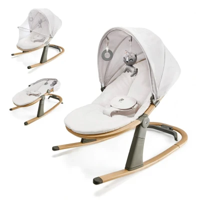 Afbeelding van Kinderkraft ELSU 2 in 1 Wipstoeltje en Wieg Lichtgewicht aluminium frame Verstelbare rugleuning (3 standen) Inclusief zonnekap, klamboe speelgoed Comfortabele, wasbare zitting Geschikt vanaf geboorte tot 9 kg Gewicht 2,5 Elegant