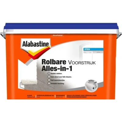Afbeelding van Alabastine Rolbare Voorstrijk Alles in 1 Muurverf &amp; Latex