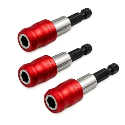 Afbeelding van Saipor 3 stks 1/4 &quot;Hex Shank Magnetische Schroevendraaier Bits Houder Quick Release Boor Extension Bar Chuck Adapter Change Socket Schroef Driver voor Hand held Drivers of Power Boor, 60mm
