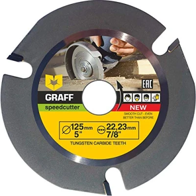 Afbeelding van GRAFF SPEEDCUTTER Houten Zaagblad 125 mm voor Hout Cirkelzaagblad Snijden, Snijden en Vormen Freesschijf Het met 3 Tanden