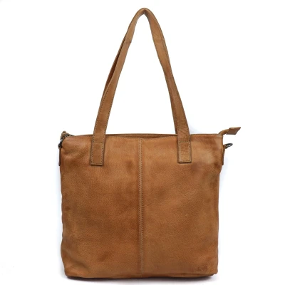 Afbeelding van Bear Design Jilike Leren Shopper / Schoudertas Taupe