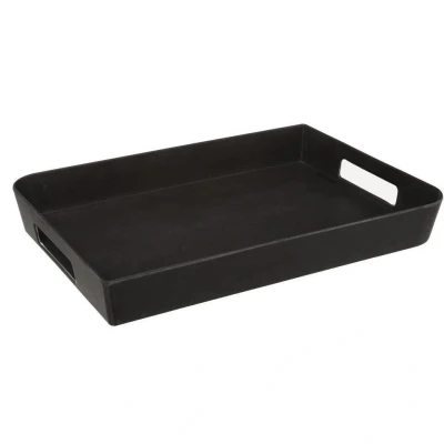 Afbeelding van 5Five Dienblad met handvatten zwart 35 x 25 cm